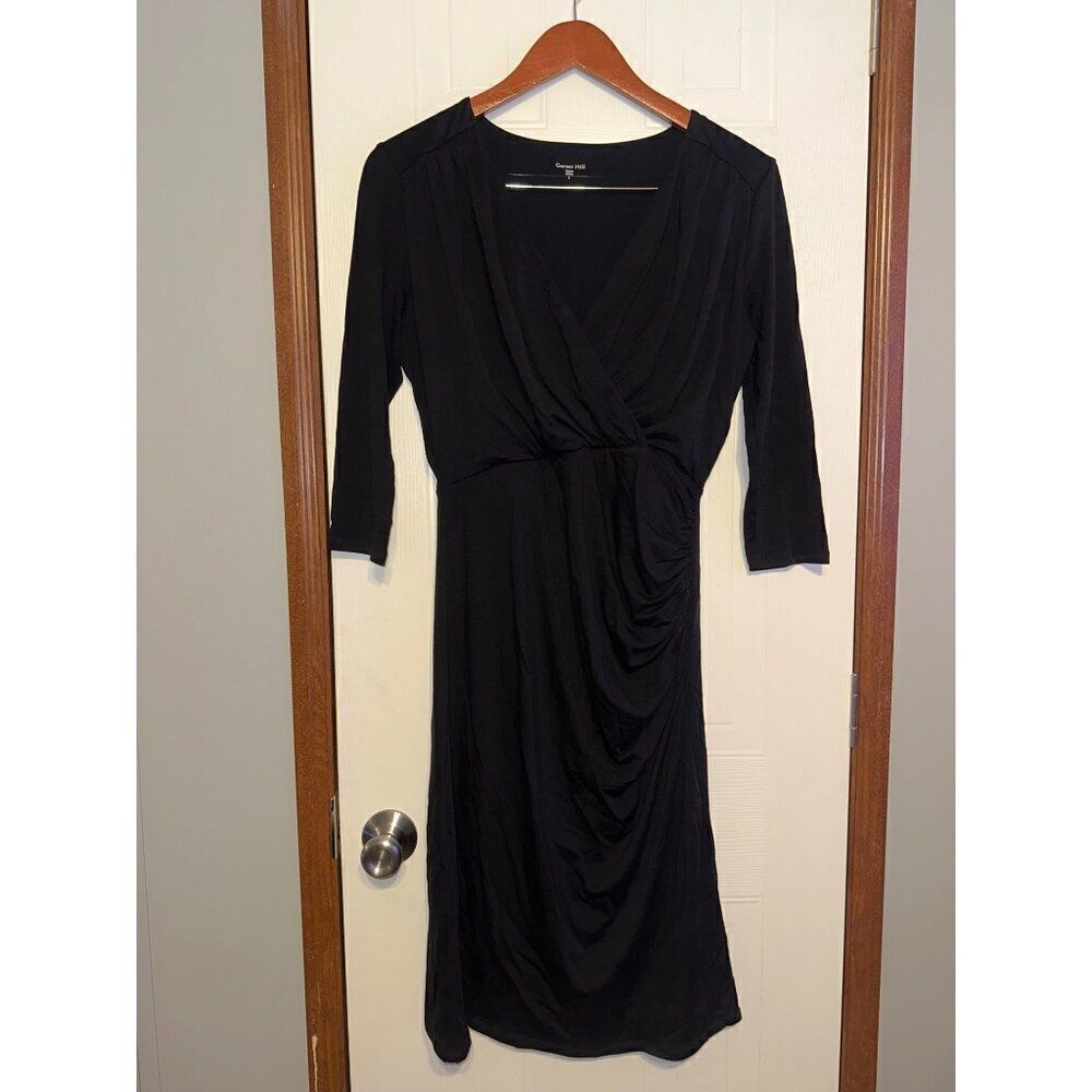 Garnet Hill V-Neck 3/4 Sleeve Lined MIDI DressSize Small